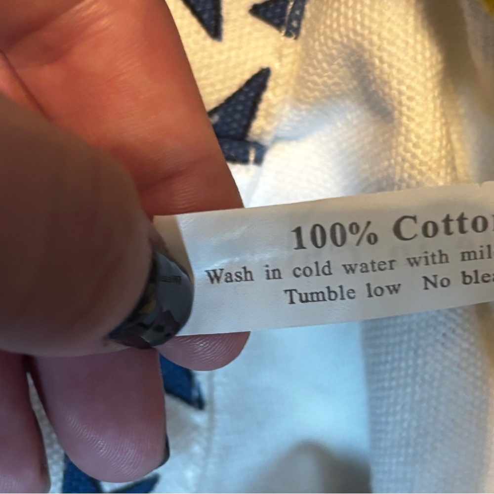 Brighton Canvas Tote Bag Chic Ahoy Nautical Theme Bag Shoulder Hand Painted - Picture 13 of 16